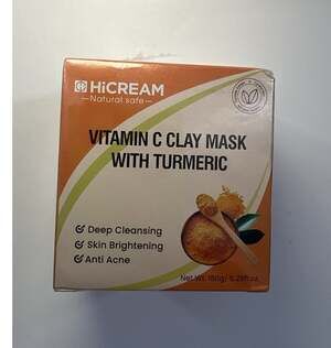 Turmeric Vitamin C Clay Mask, Vitamin C Clay Facial Mask with Kaolin Clay New